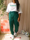 Garota satin co-ord set emerald