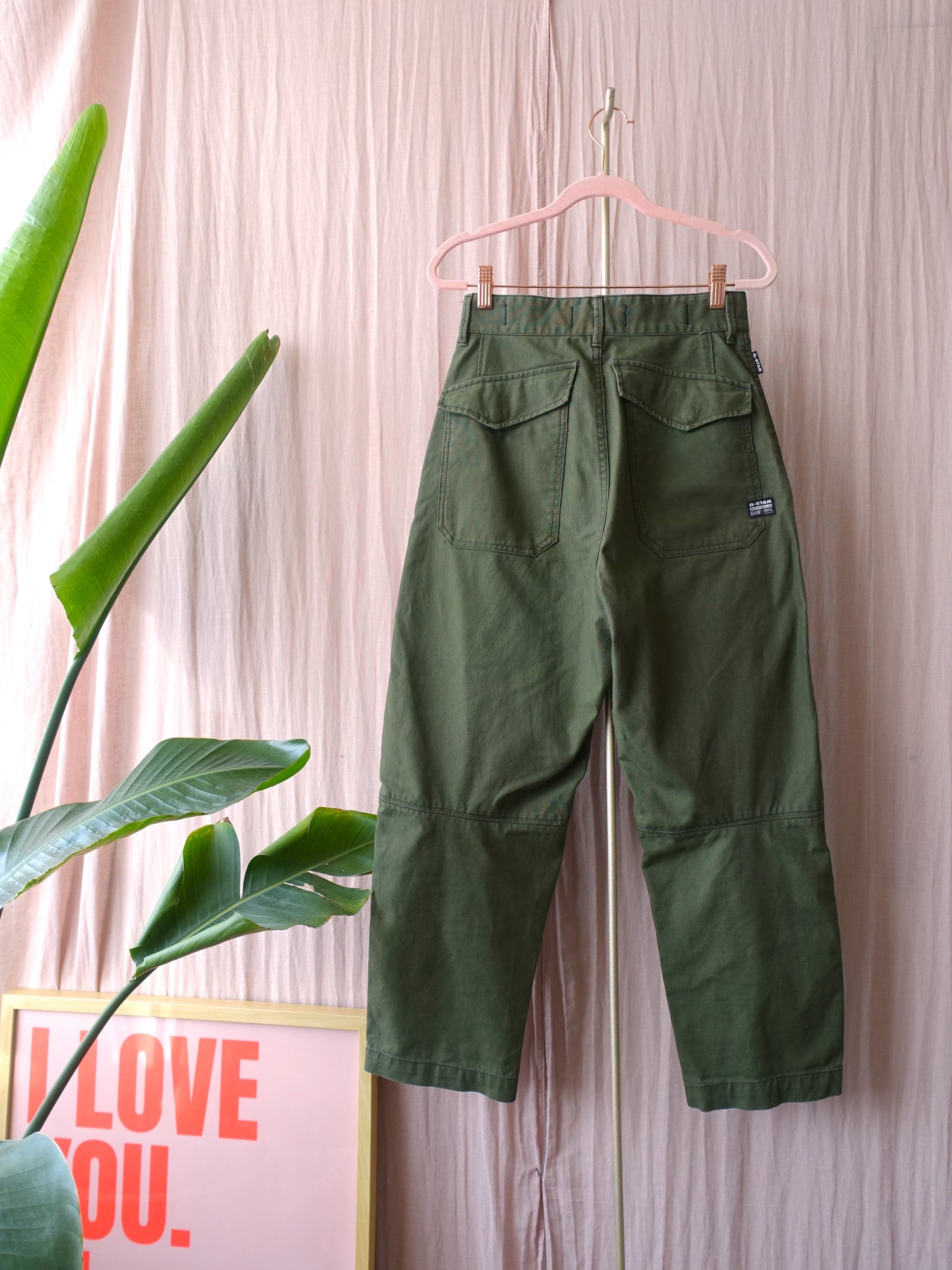 G-star Raw cropped relaxed fit forrest green