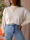 G-STAR oversized moto logo XXL mock top eggnog