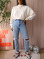G-STAR oversized moto logo XXL mock top eggnog