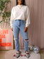 G-STAR oversized moto logo XXL mock top eggnog