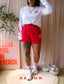 Converse All Star french terry shorts scarlet