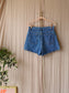 Mango zoe high waist wide leg denim shorts