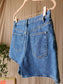 Mango zoe high waist wide leg denim shorts