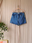 Mango zoe high waist wide leg denim shorts
