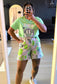 Ganni disco smiley tee pastel green