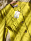 Ganni dressed denim jacket blazing yellow