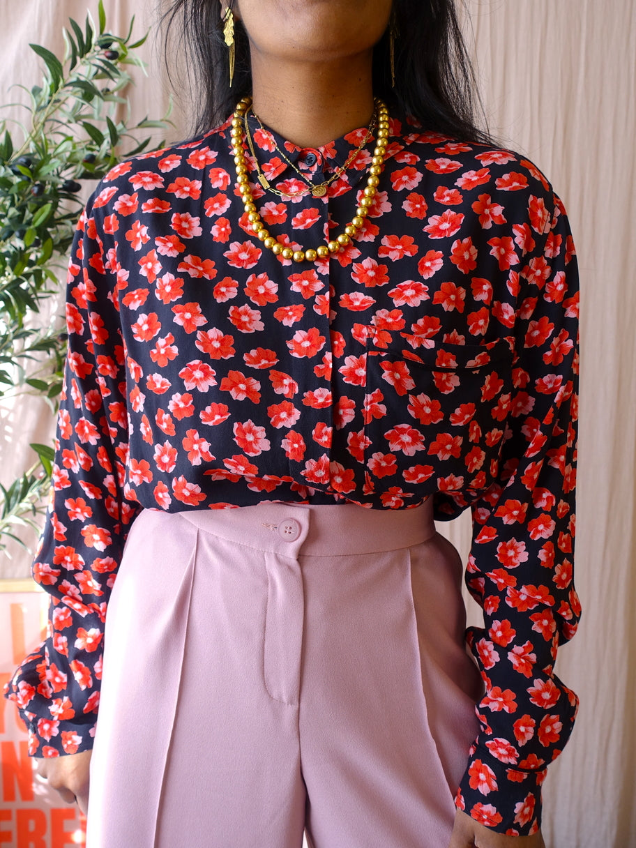 GANNI the floral viscose shirt