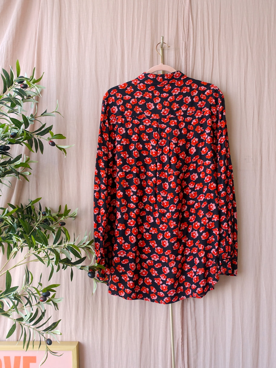 GANNI the floral viscose shirt