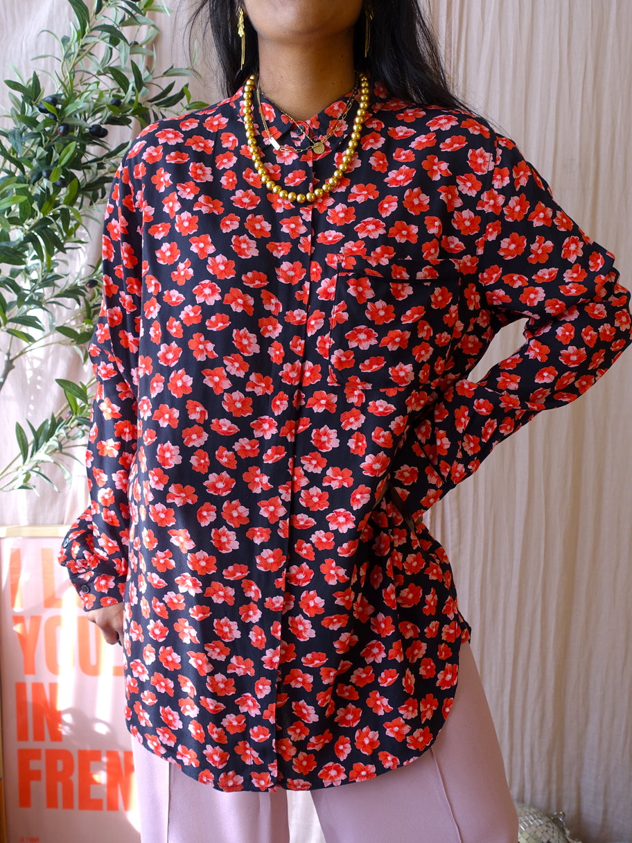 GANNI the floral viscose shirt