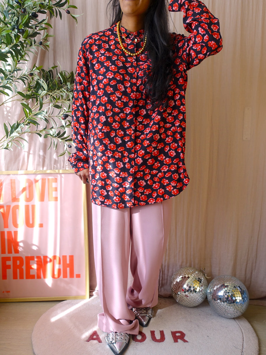 GANNI the floral viscose shirt