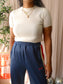 GANNI straight fit sweat pants indigo blue