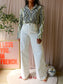 Andco woman travel quality lotte vine blouse ecru