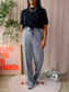 Gina the fine knitted tee zwart