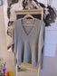 Mauro Grifoni 100% cashmere knit silver grey