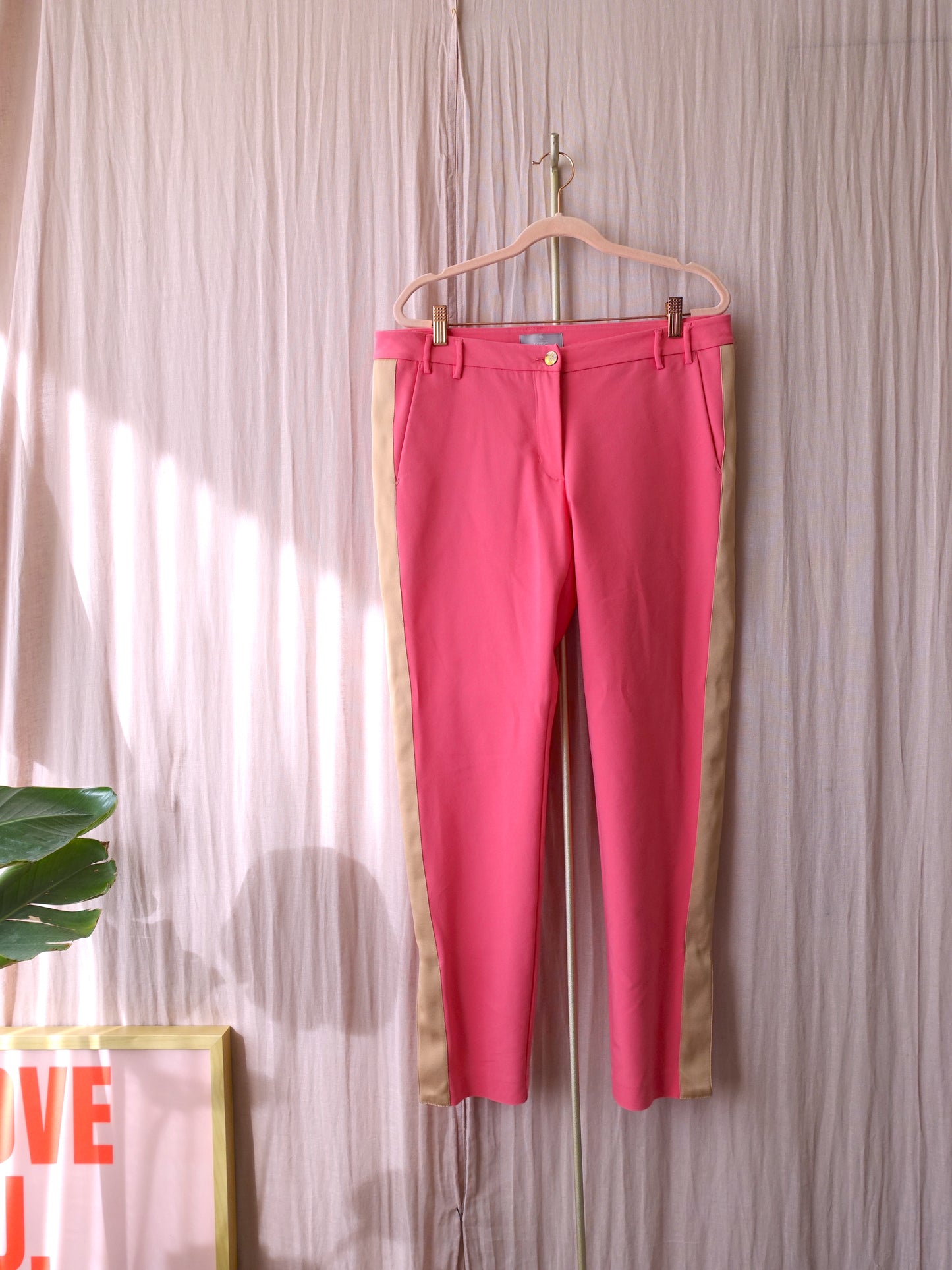 Gustav slim fit pantalon coral shell