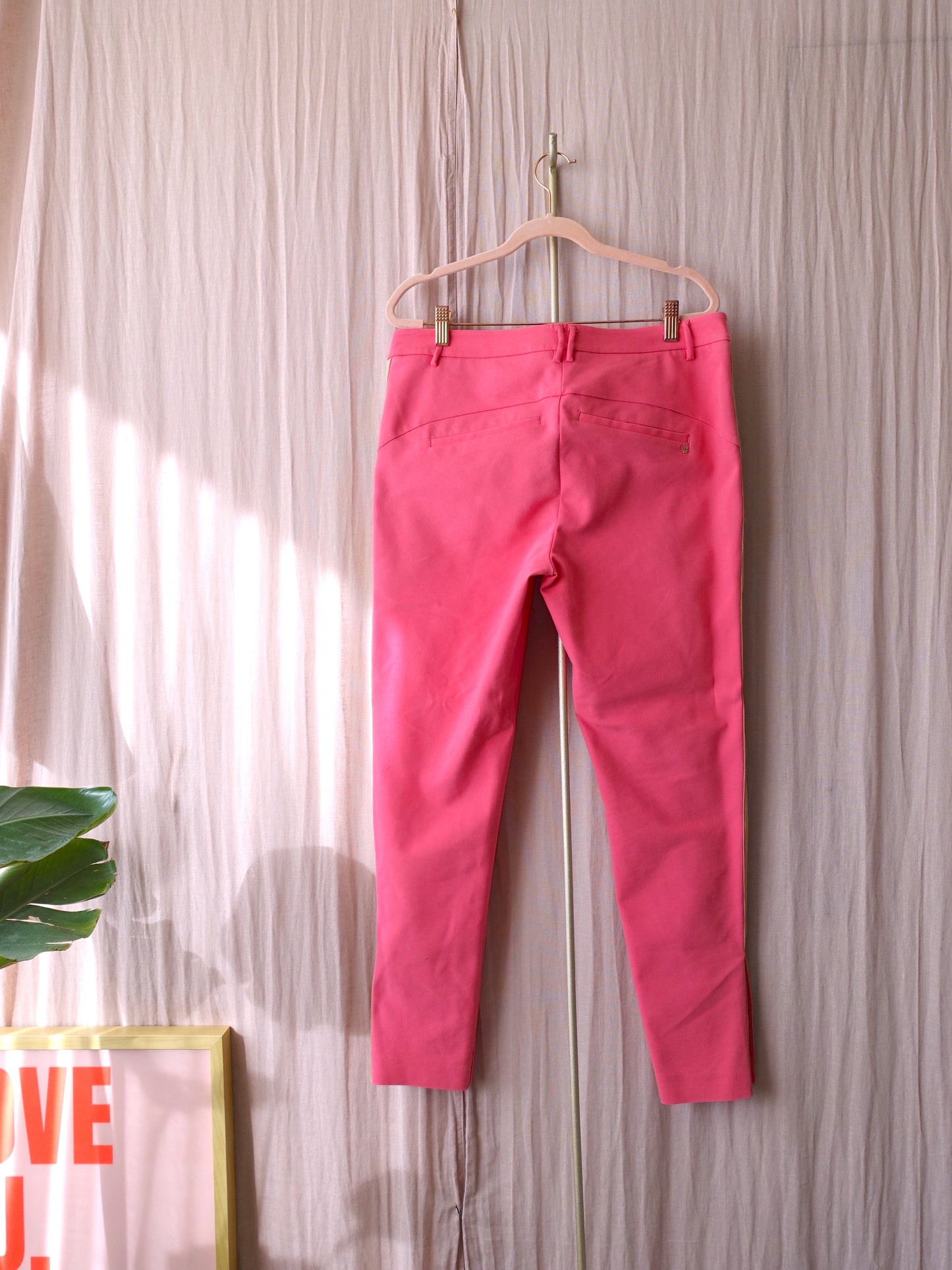 Gustav slim fit pantalon coral shell