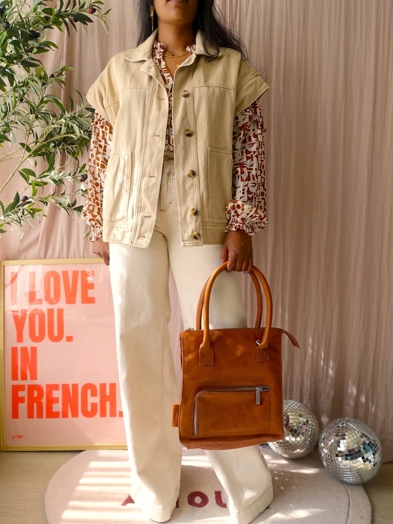 Guts & Gusto the favourite denim gilet sand