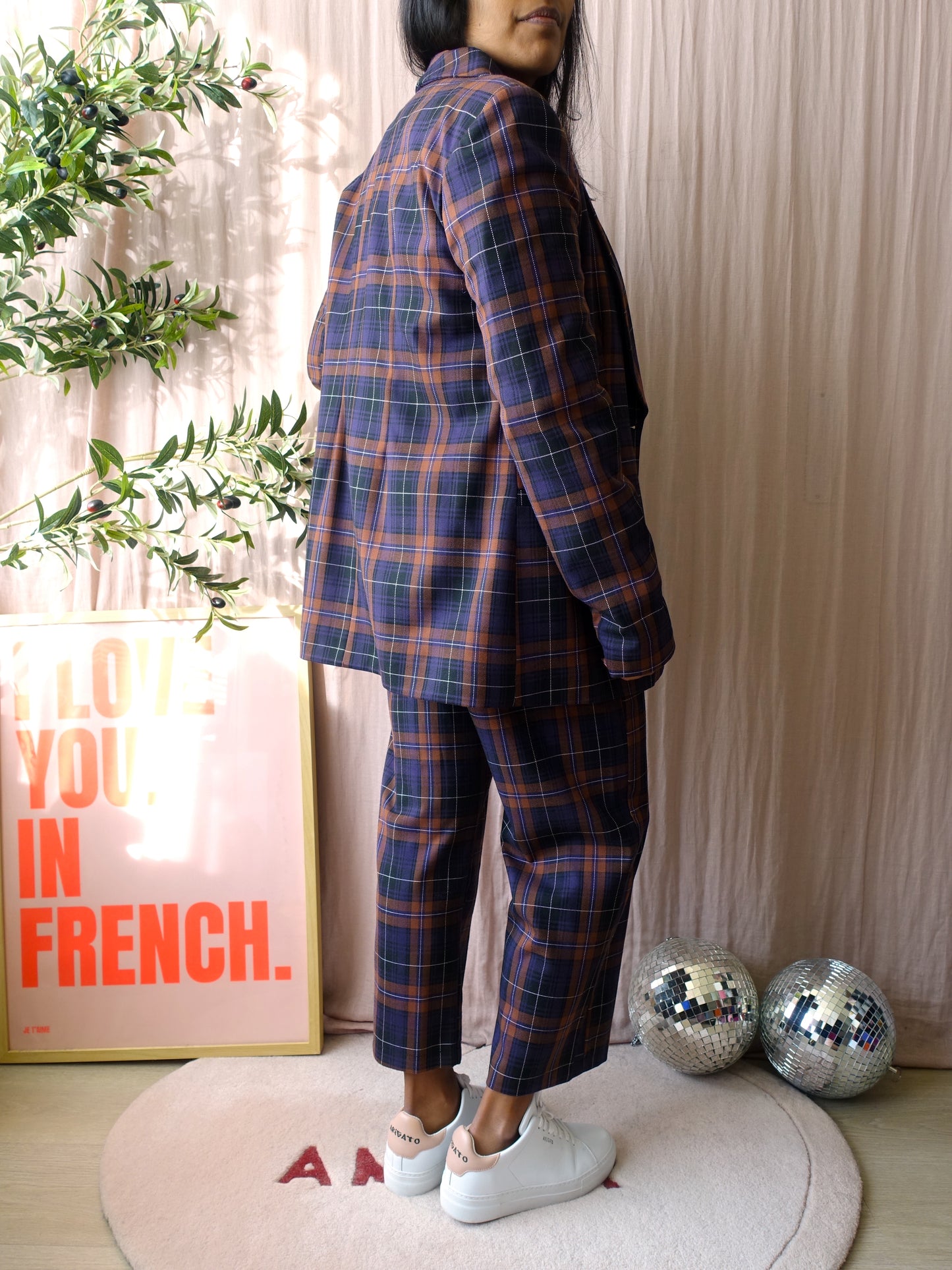 H2O co-ord checkered suit (blazer + broek)