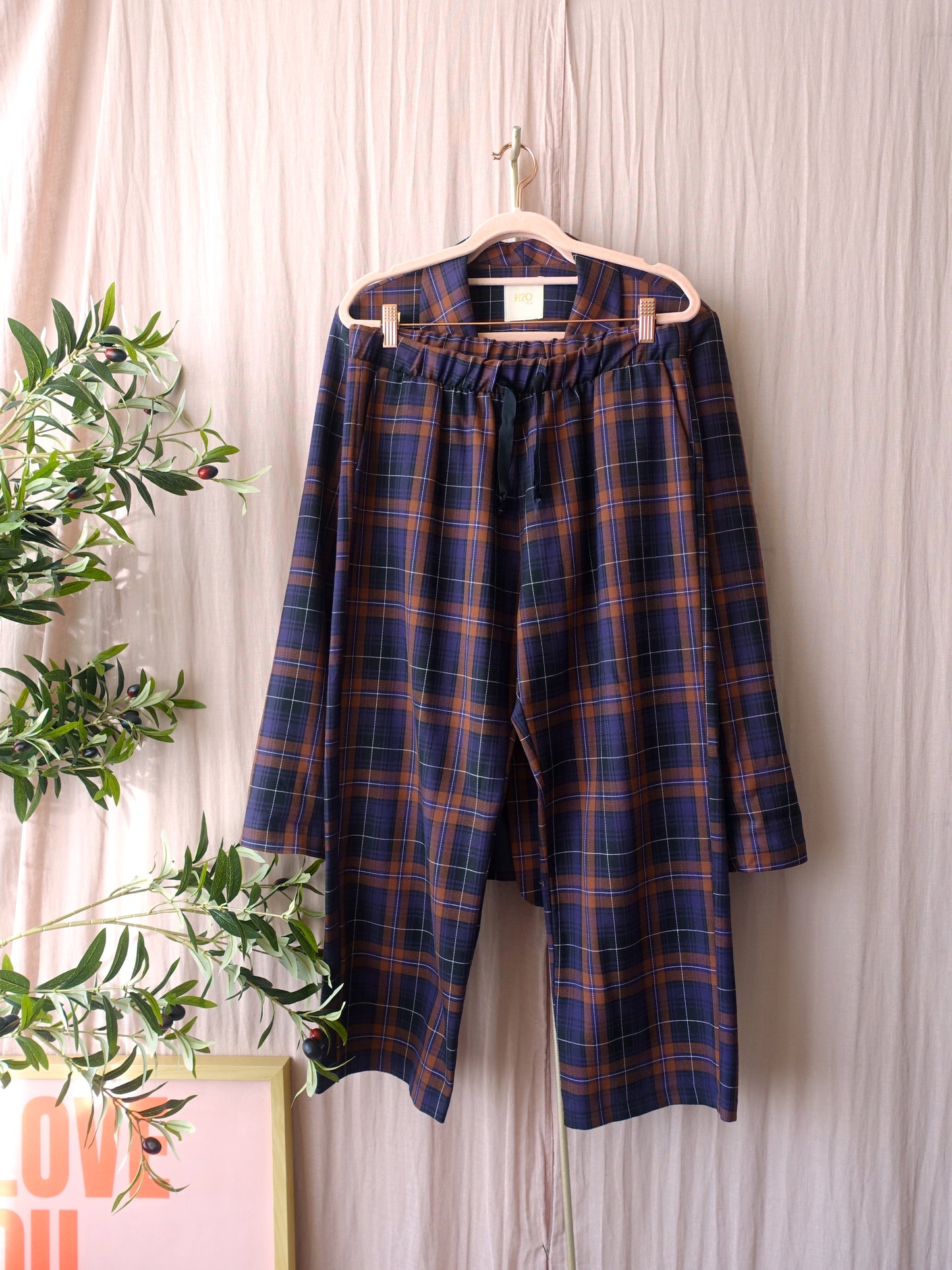 H2O co-ord checkered suit (blazer + broek)