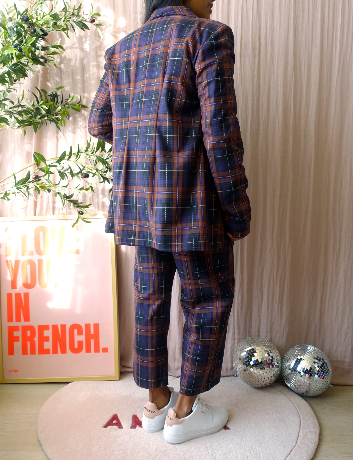 H2O co-ord checkered suit (blazer + broek)