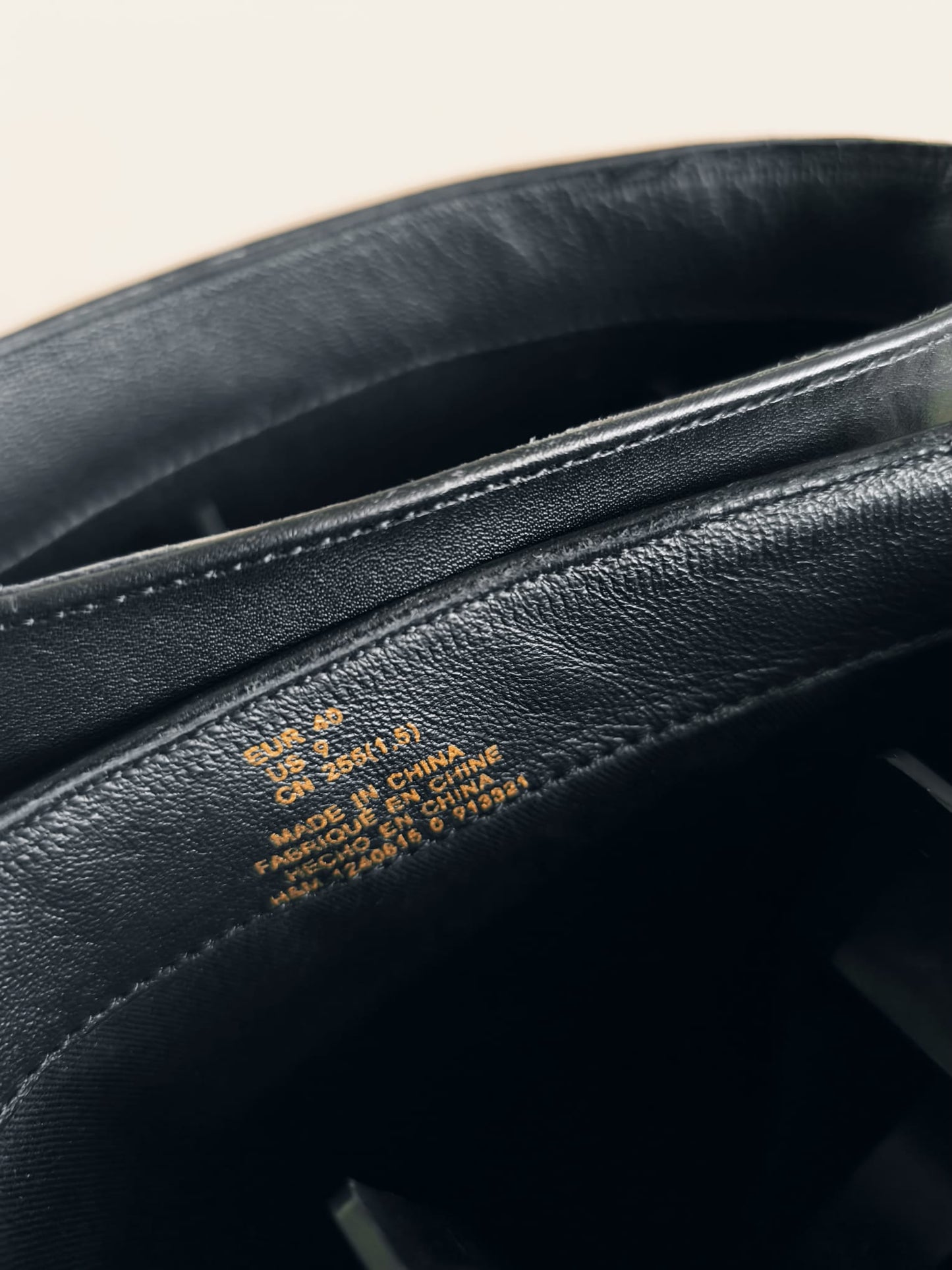 H&M premium high leather riding boots jet black