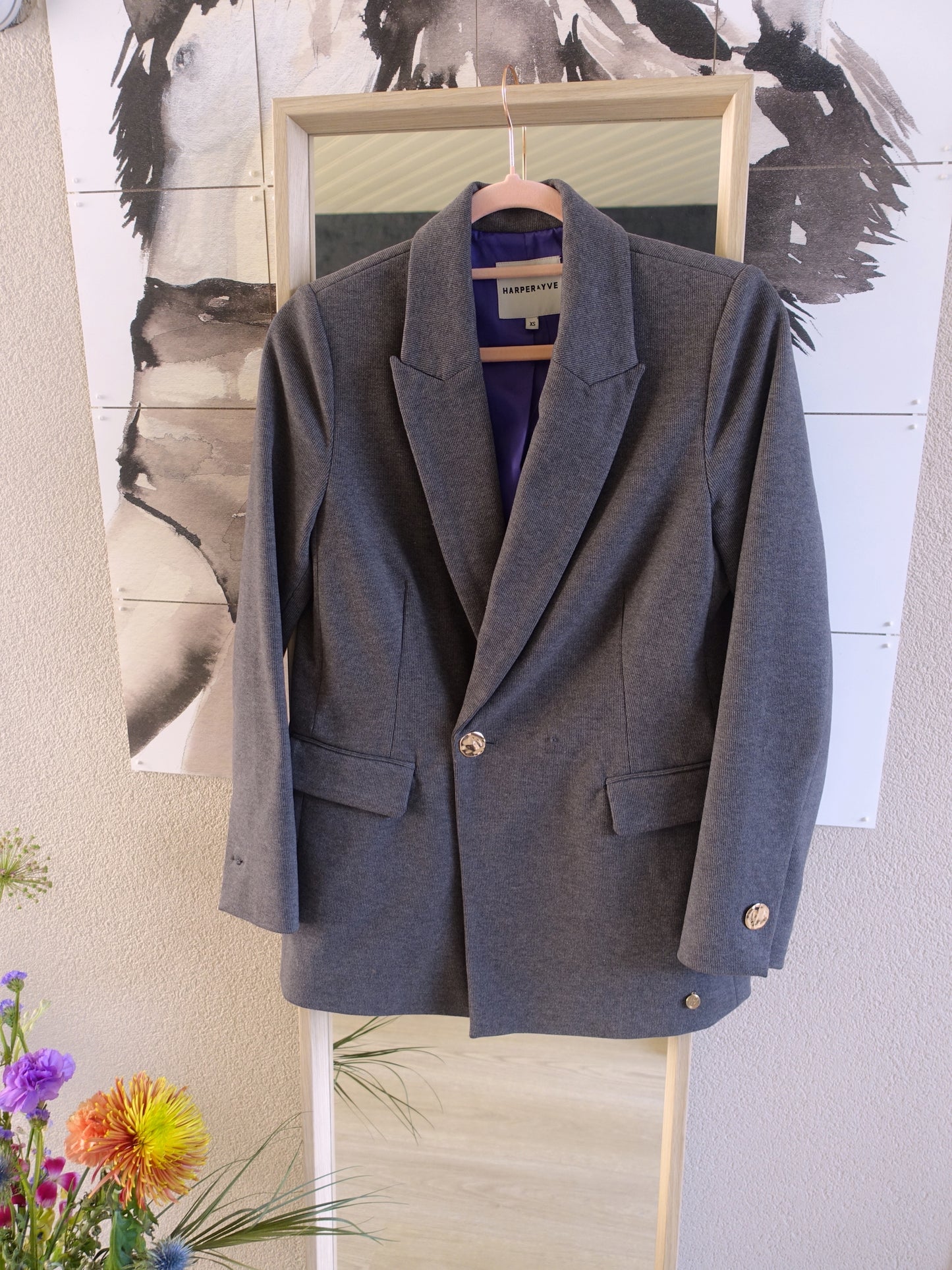 Harper & Yve co-ord suit (blazer + broek) kenza platinum grey