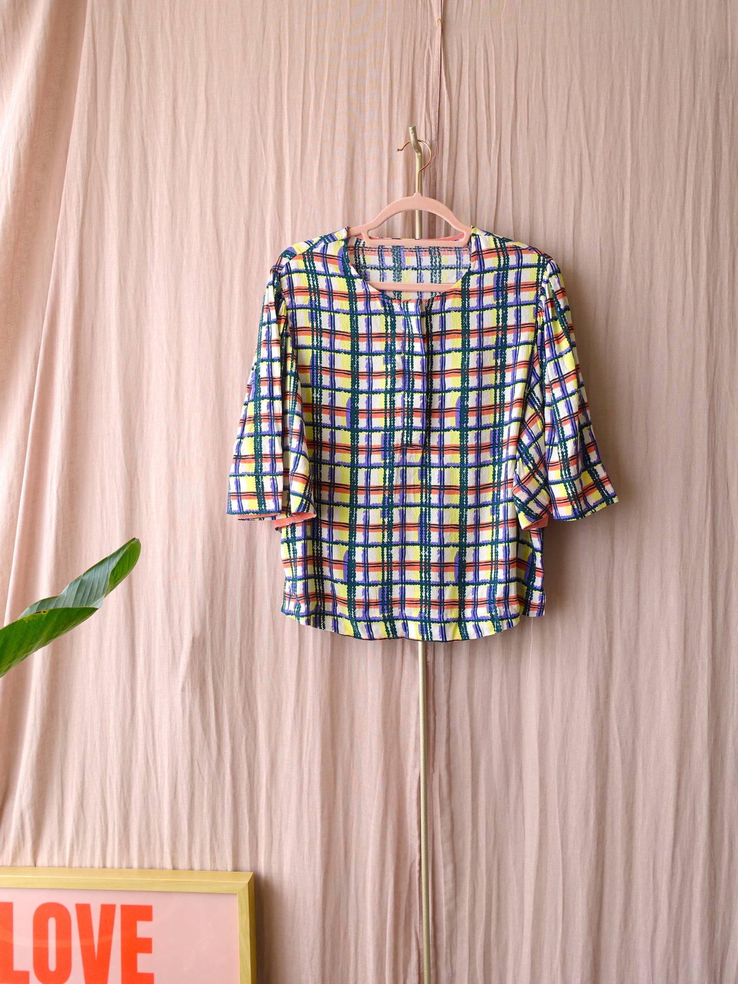 CKS Isla viscose blouse checkered