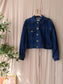 Haute L'Amitié herring crop denim jacket dark indigo