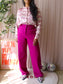 Helena Hart travel quality comfort wide leg magenta