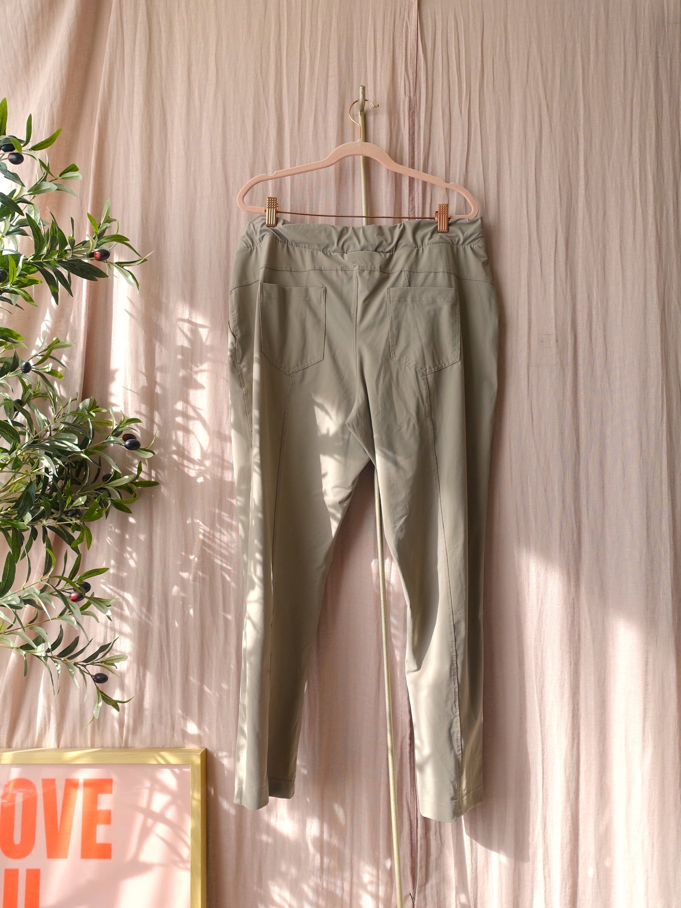 Helena Hart tapered travel quality pants greige