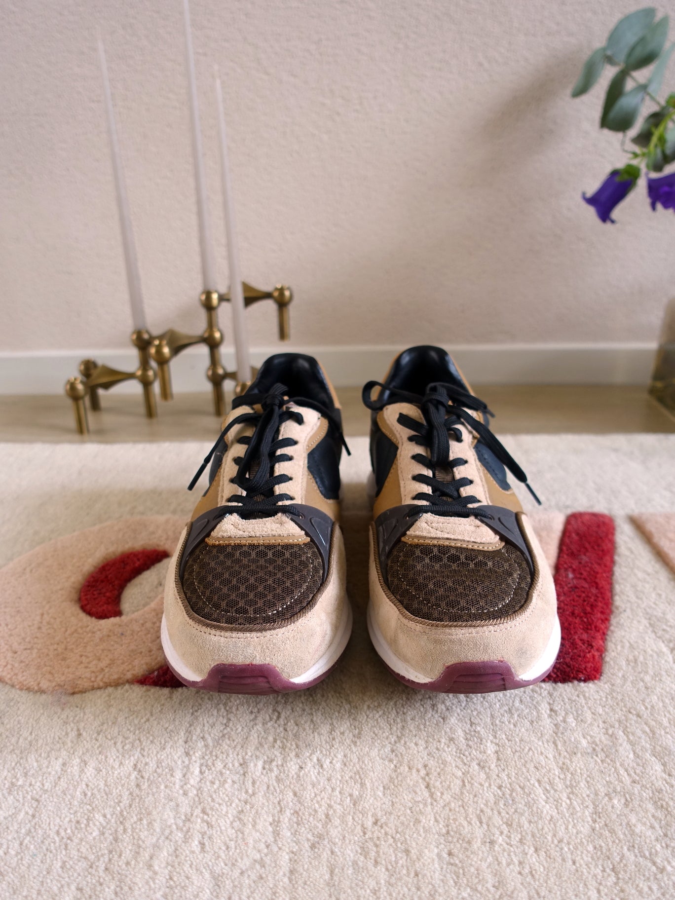 The Hoff Brand noord lederen sneakers camel & coffee