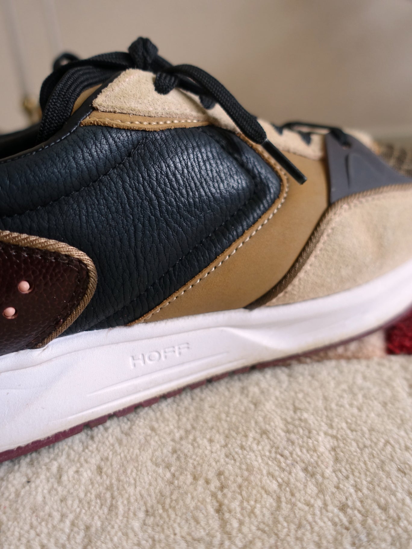 The Hoff Brand noord lederen sneakers camel & coffee