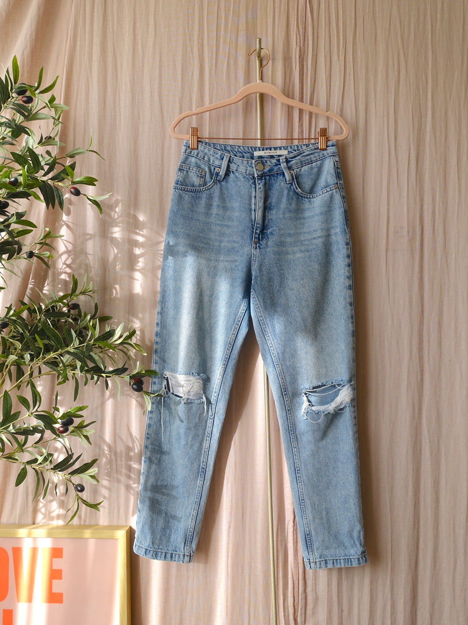 Homage marilyn straight fit destroyed jeans