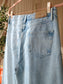 Homage straight leg embroidery detail jeans vintage blue