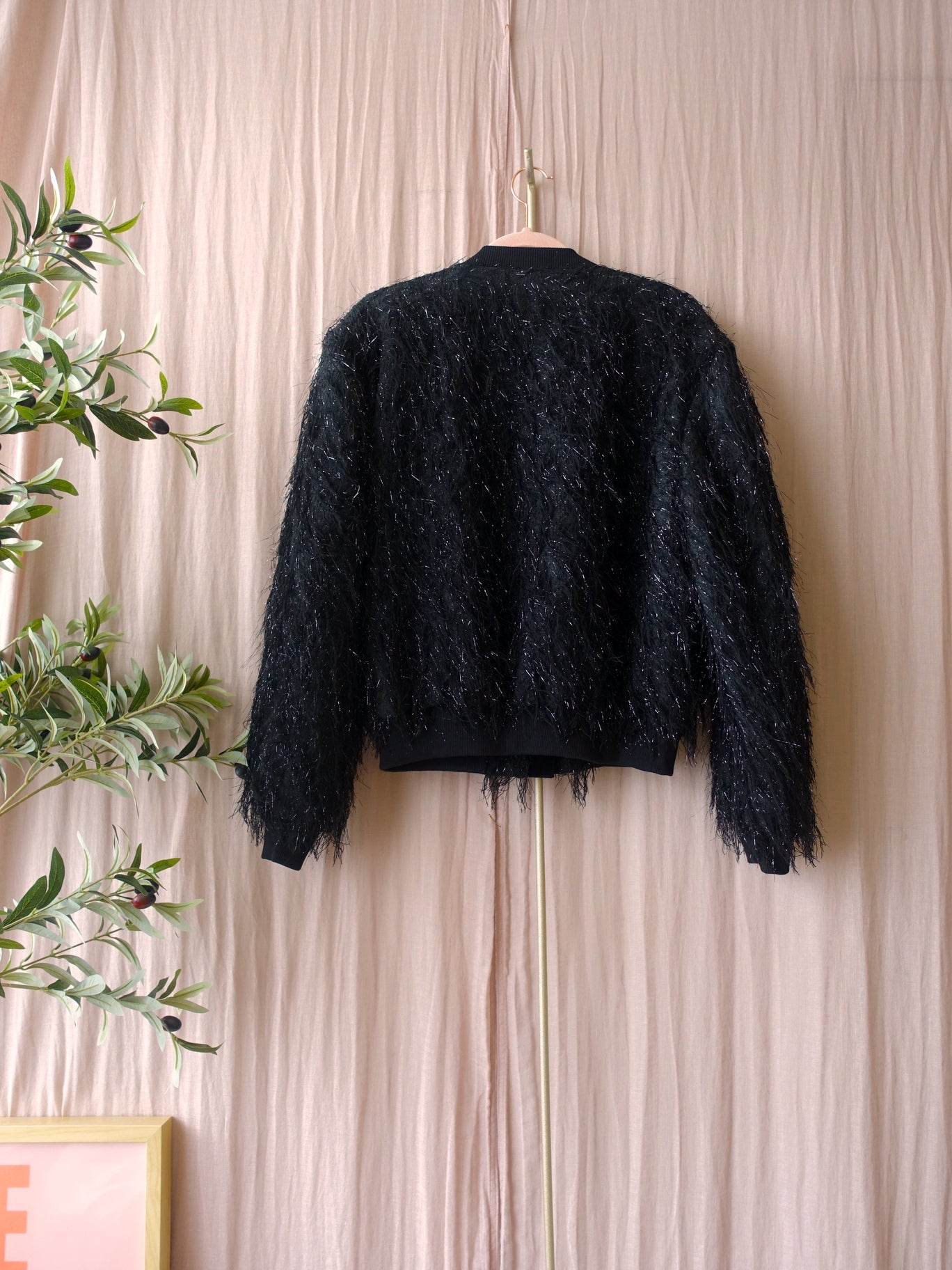 Amen House of Haute fringe bomber jacket zwart