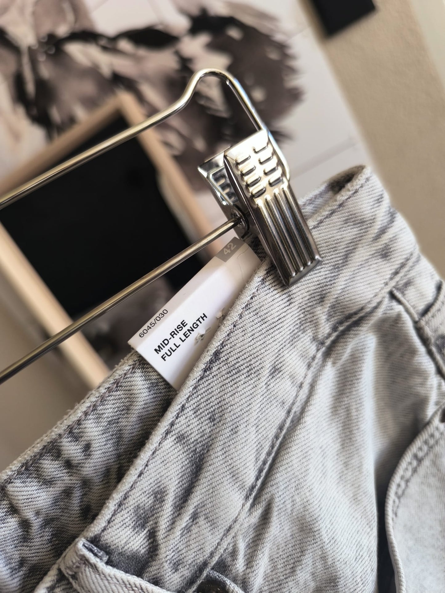 Zara the mid rise full length wide jeans