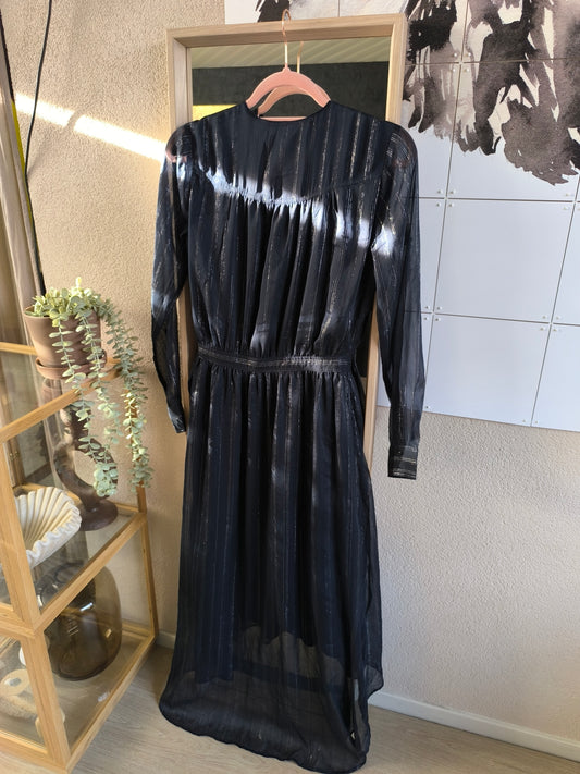 Scotch & Soda atelier maxi jurk lurex navy