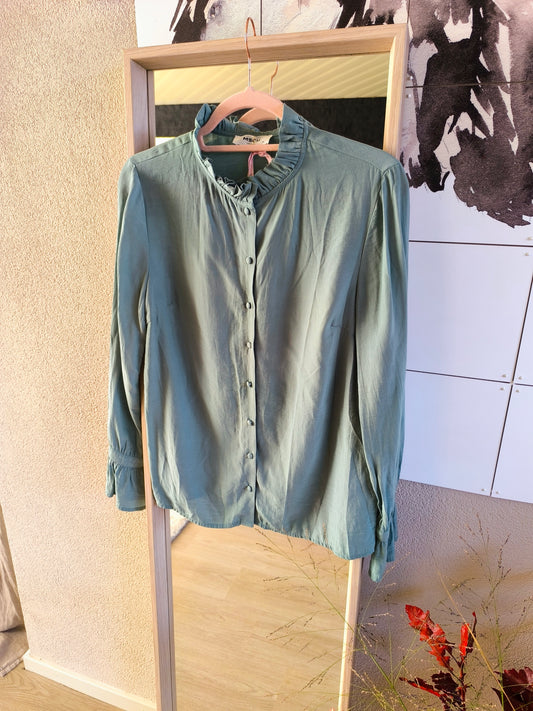 MSCH rayon ruffle top melody jade