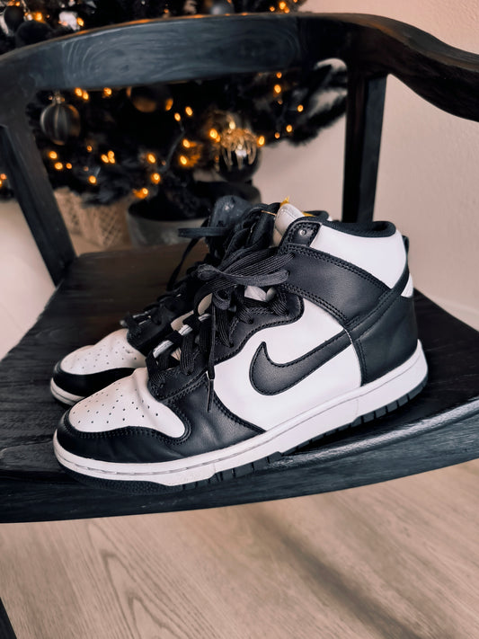 Nike dunk panda hi black & white monochrome