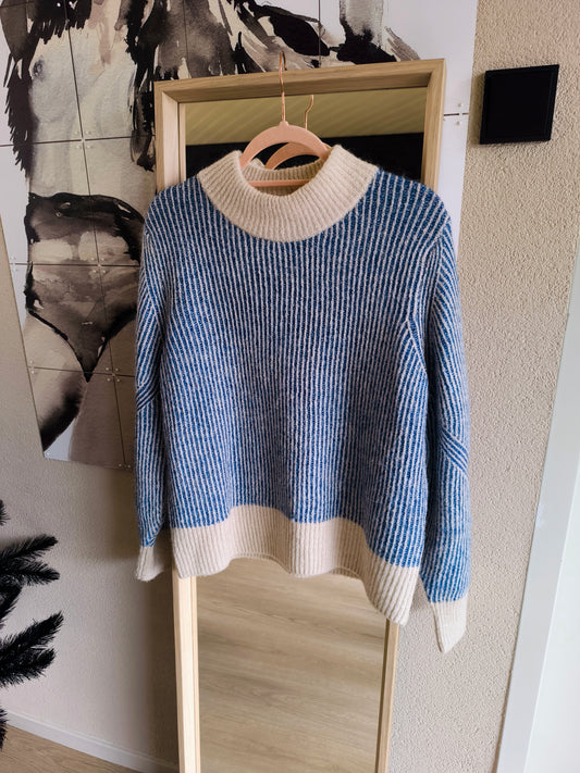 ICHI kamara alpaca mix striped knit