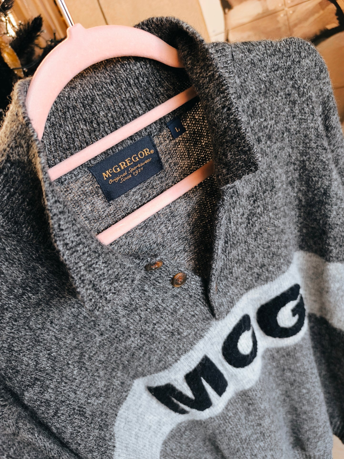 McGregor oversized wool logo knit