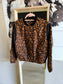 Shoeby jacquard leopard cropped bomber