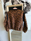 Shoeby jacquard leopard cropped bomber