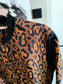 Shoeby jacquard leopard cropped bomber
