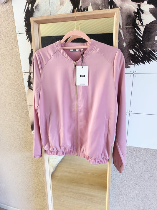 WE satin bomber jacket peony