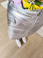Scotch & Soda premium metallic leather rok zilver