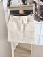 Ba&sh Filea bouclé tweed rok ecru