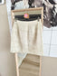 Ba&sh Filea bouclé tweed rok ecru