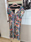 King Louie floral print midi stretch jurk